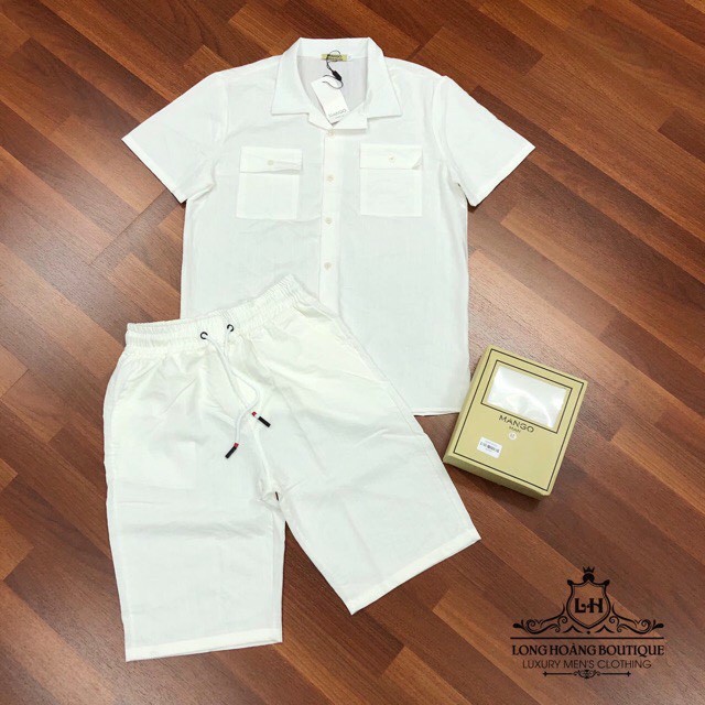 Đồ bộ nam cộc tay chất đũi Li-nen, bộ quần áo nam mặc hè cổ tàu, cổ bẻ- GUVADO | BigBuy360 - bigbuy360.vn