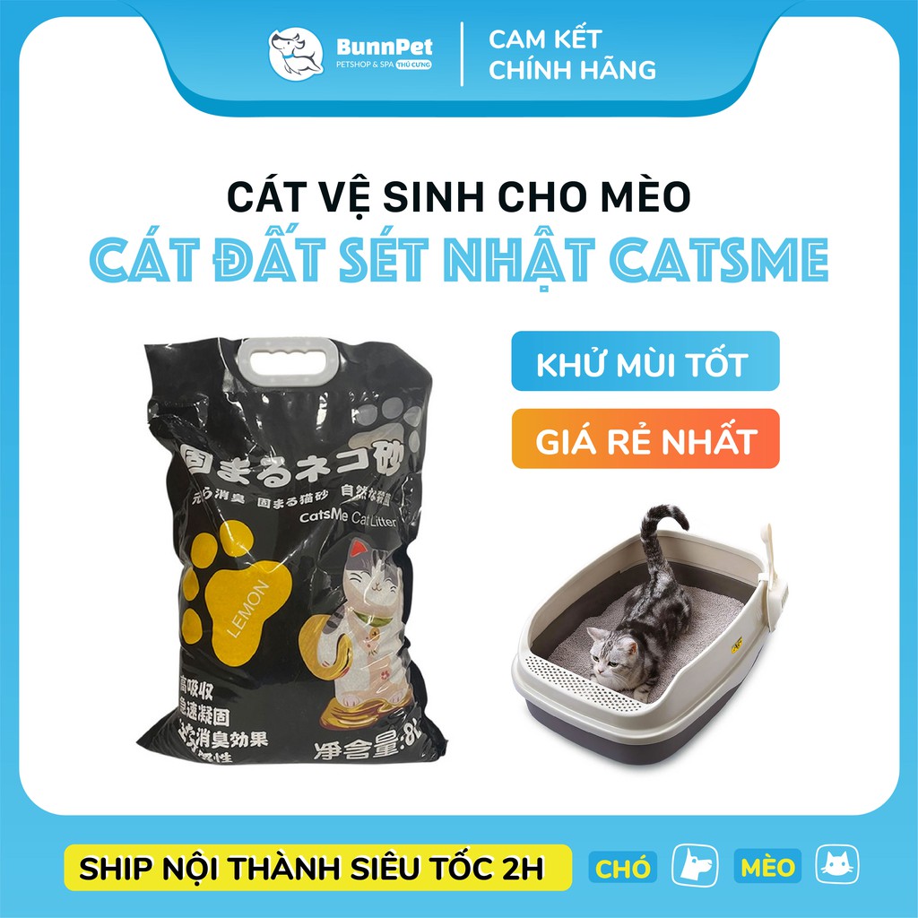 Cát Vệ Sinh Cho Mèo - Cát Đất Sét Nhật Đen CATSME Cat Litter Túi 15L