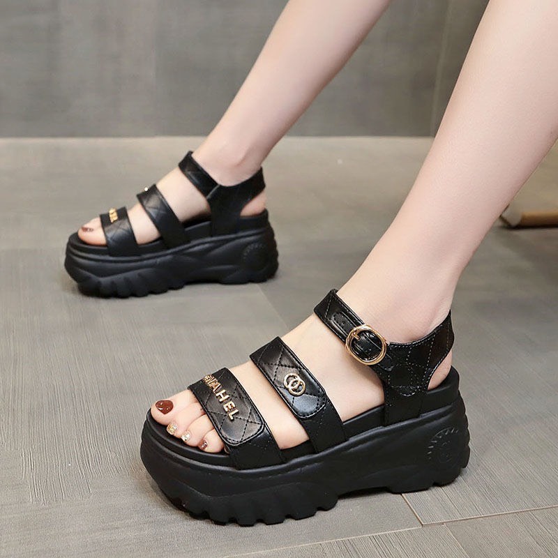 Sẵn_Hàng QC_Sandal nữ 3 quai đế bánh mì 6 phân