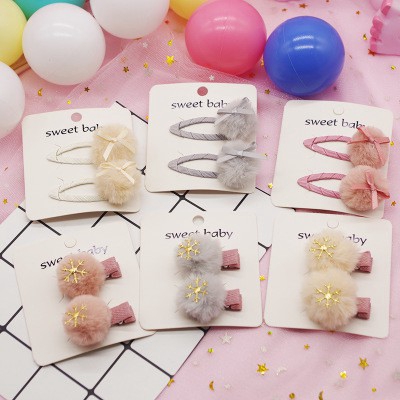 Bộ 2 Kẹp Tóc Đính Nơ Phong Cách Hàn Quốc Cho Nữ