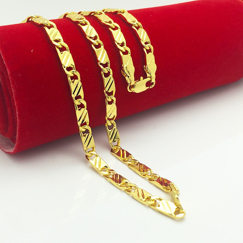 Dây chuyền nam det , nữ mạ vàng 24k - ITALY