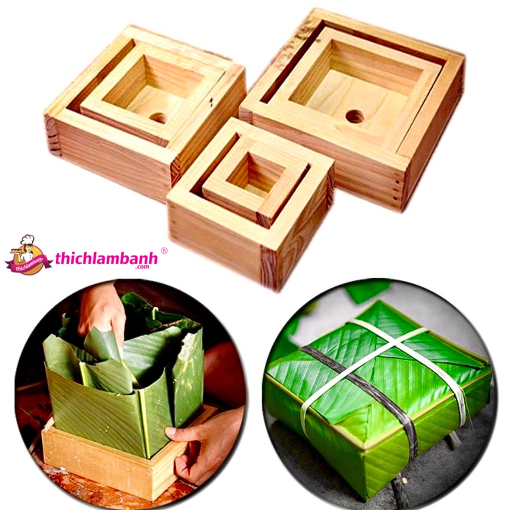 Khuôn Làm Bánh Chưng Thông Minh 16cm Bằng Gỗ