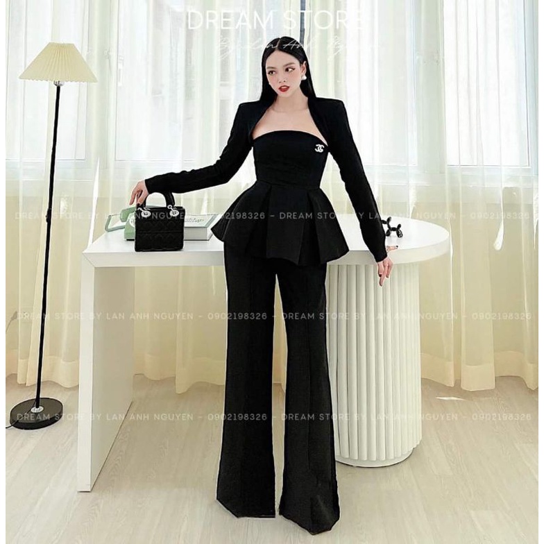 Set peplum hở lưng loe dáng dài | BigBuy360 - bigbuy360.vn