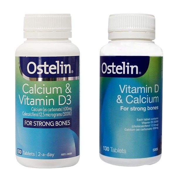 Ostelin Calcium &amp; Vitamin D3 của Úc lọ 130 viên Bổ sung Canxi Cho Bà Bầu (ÚC)