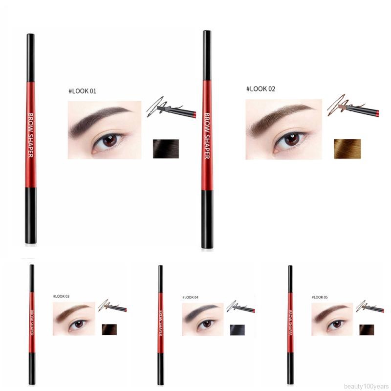 [Hàng mới về] Bút kẻ chân mày 2 đầu dạng xoay chống nước chống nhòe tiện dụng | BigBuy360 - bigbuy360.vn