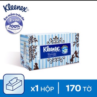 Khăn giấy lụa hộp Kleenex Vintage 2 lớp 170sx40