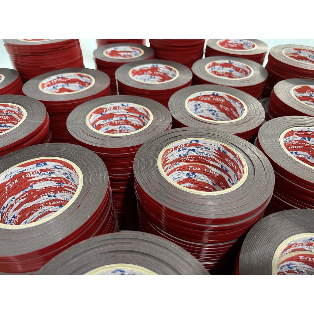 Băng Keo Hai Mặt Xốp Đen 4mm Gò Biển Số Xe Máy, Xe Ô Tô FOXTAPE