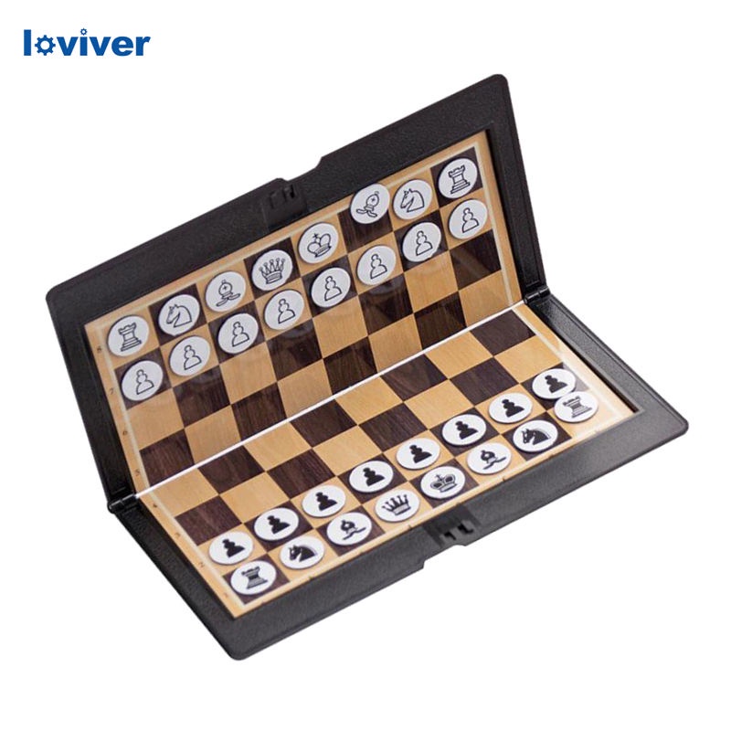 Bộ Bàn Cờ Vua Nam Châm Mini Có Thể Gấp Gọn Tiện Dụng Cho Gia Đình