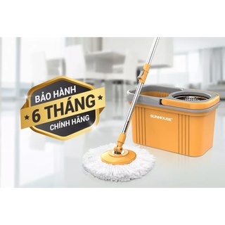 Bộ lau nhà xoay 360 độ sunhouse ks-cl350po tặng bông lau