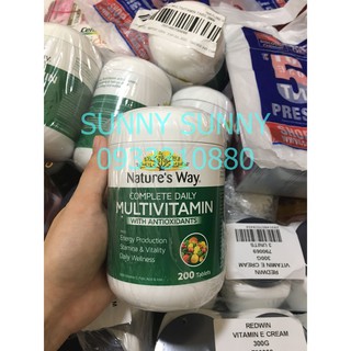 Viên uống Vitamin Tảo Biển Multivitamin Nature's way 200 viên.