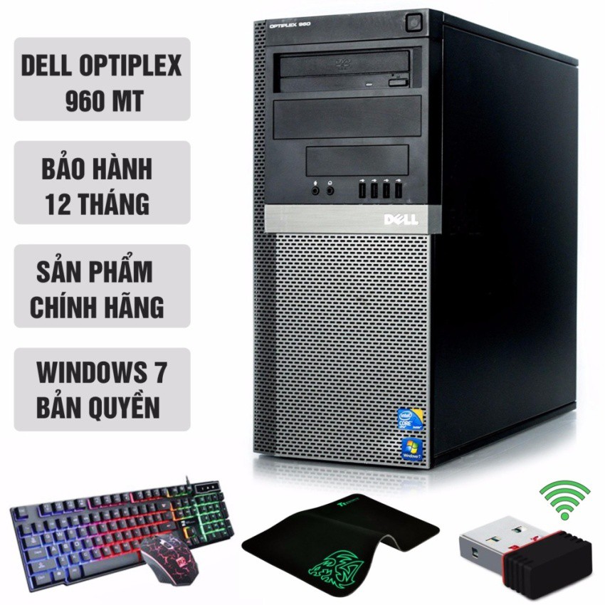Máy tính văn phòng Dell Optiplex 960 MT (Core 2 Duo E8400, Ram 8GB, SSD 120GB, HDD 1TB) + Quà Tặng - Hàng Nhập Khẩu | BigBuy360 - bigbuy360.vn