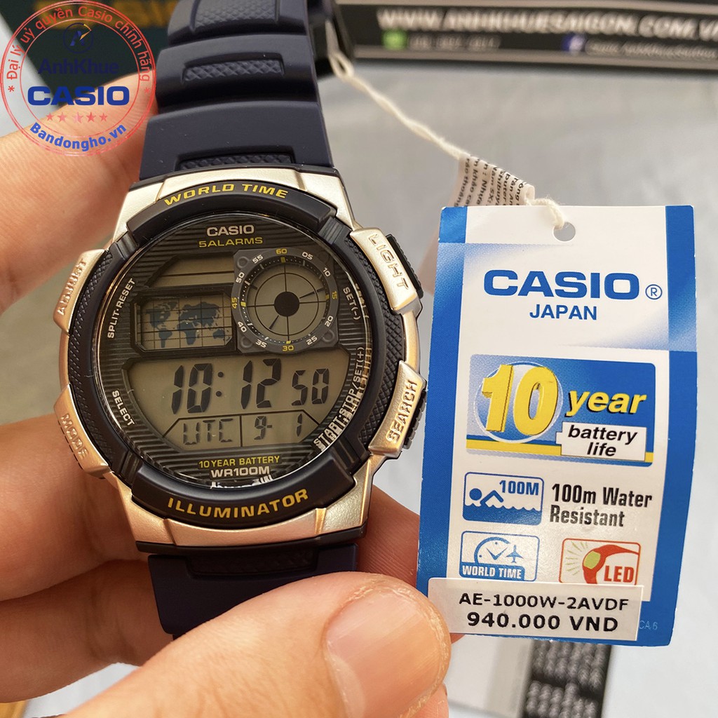 Đồng hồ nam Casio AE-1000W-2A ⌚𝐂𝐀𝐒𝐈𝐎❤️ Đồng hồ Casio AE-1000W-2AVDF chính hãng Anh Khuê AE-1000