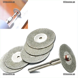 5 Mũi Khoan Đá Mài Kim Cương 22mm + 1 Trục Cho Dremel