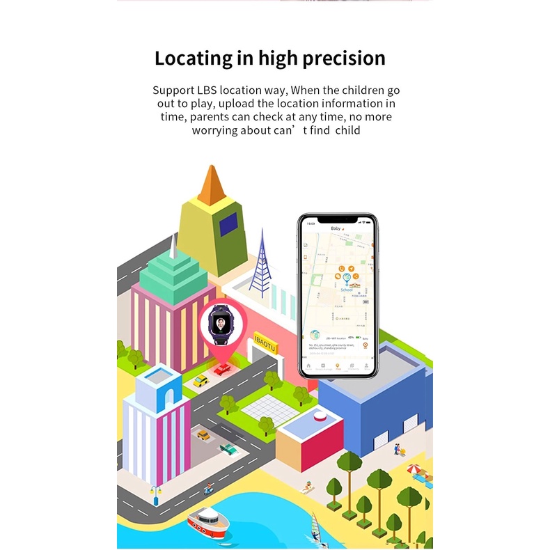 Đồng Hồ Thông Minh tiếng việt Z6 Chống Thấm Nước SOS + LBS Cho Trẻ Em