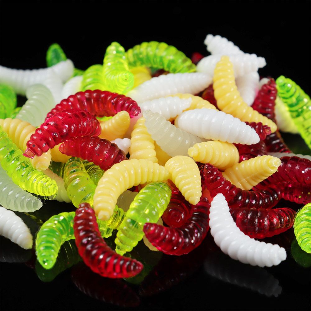 Set 100 Mồi Giả Mềm Thu Hút Câu Cá 2.4cm