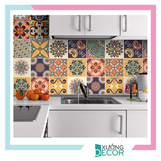 Mẫu Decal dán gạch bông loại 1 - nhiều mẫu - Nguyên tấm khổ 40x60cm 0000