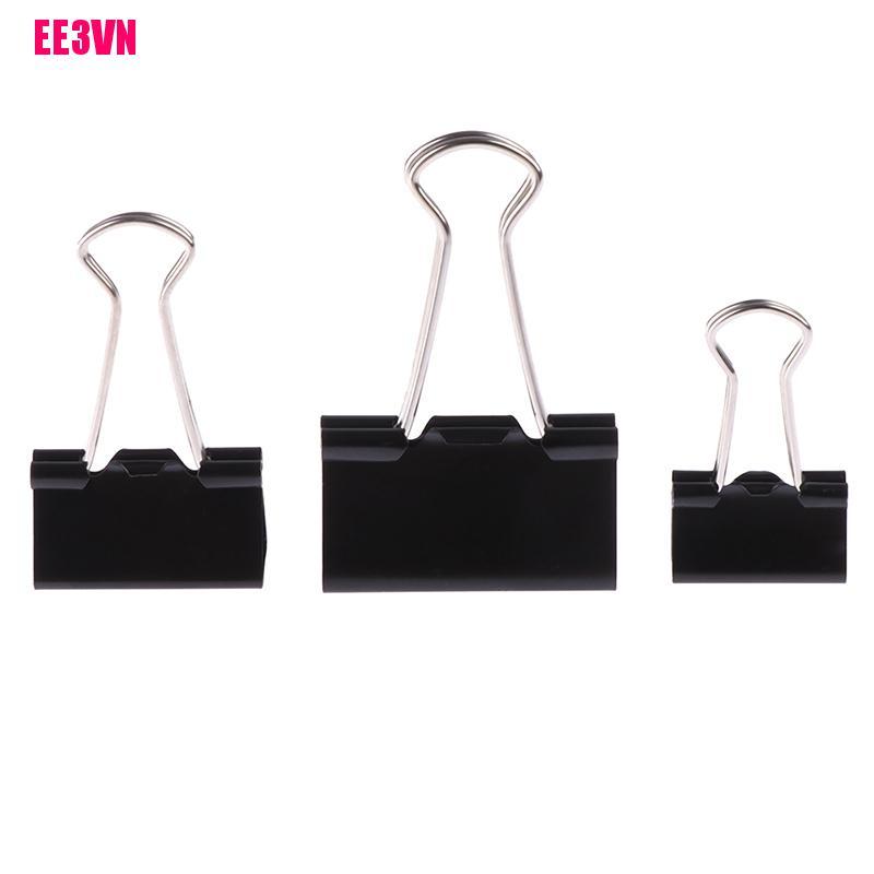Set 10 kẹp giấy kim loại màu đen E3Vn | BigBuy360 - bigbuy360.vn