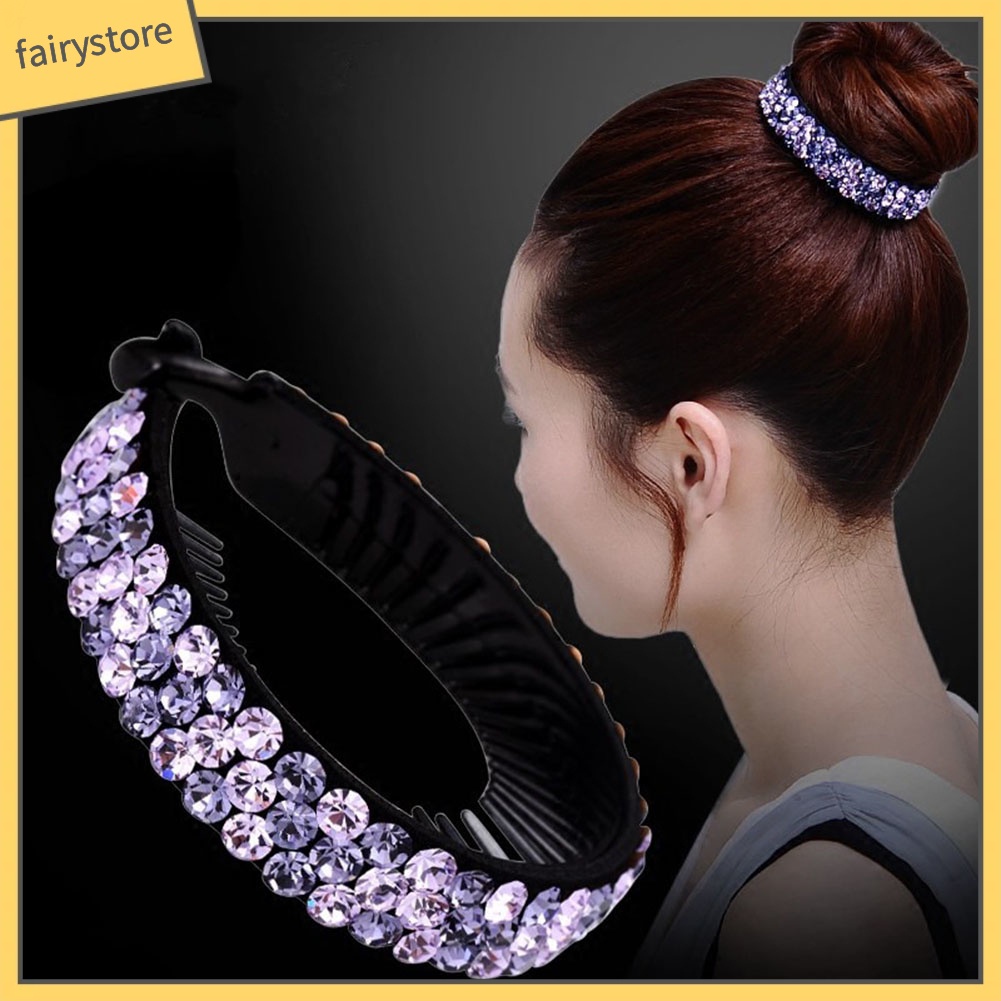 Kẹp tóc hợp kim đính đá xinh xắn cho nữ
