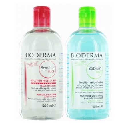 [AUTH] Nước Tẩy Trang Bioderma H2O Pháp XANH- HồNG (100ml ~ 500ml)