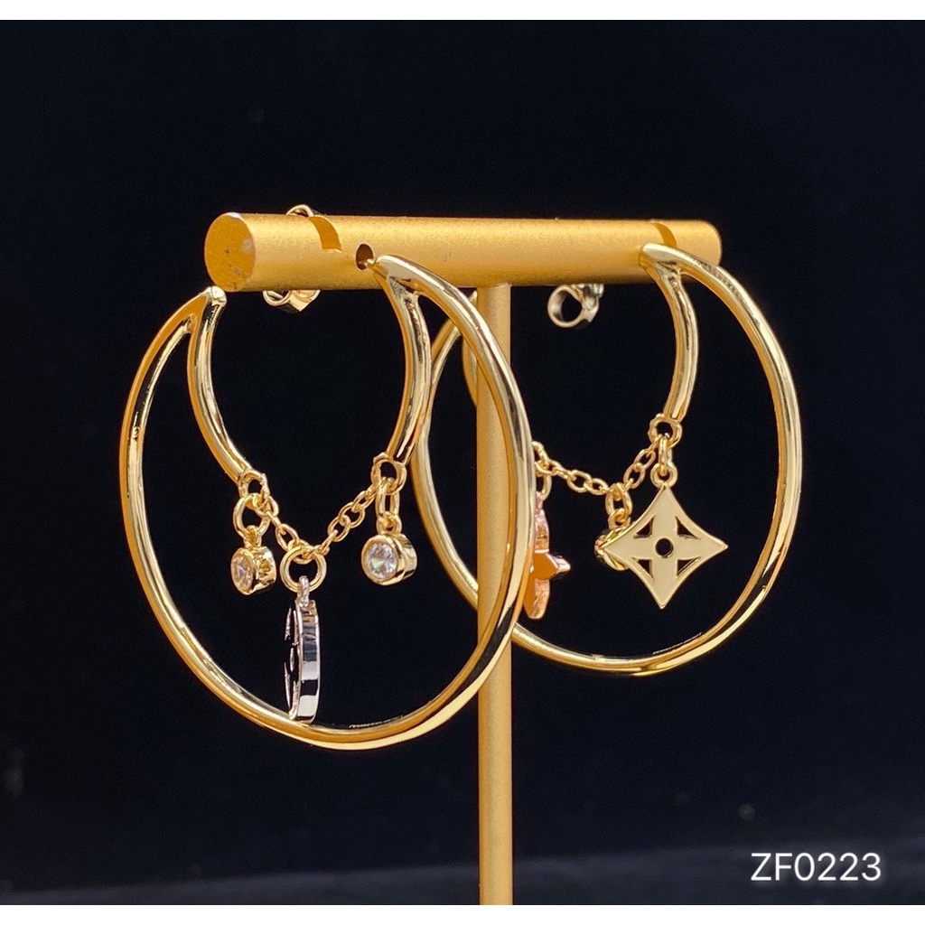 LOUIS VUITTON Bông Tai LV Bằng Thép Titan Thời Trang Cho Nữ