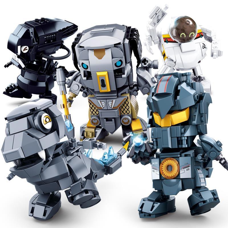 ✇Phiên bản vui nhộn Q của robot Gundam Mecha mini Godzilla mô hình khối xây dựng Đồ chơi lắp ráp Predator Alien