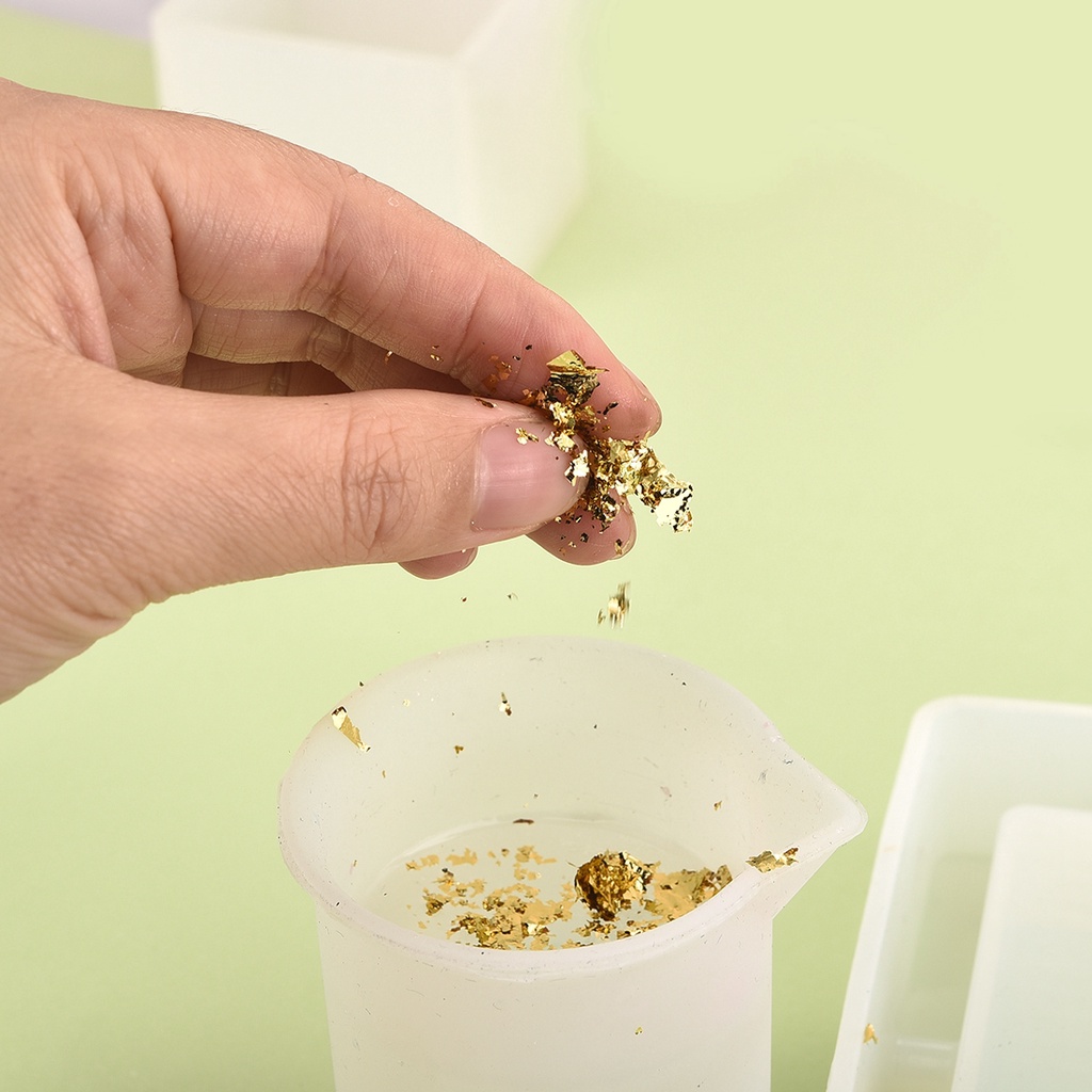 Một túi giả vàng lá sequin sơn Confetti DIY móng tay nghệ thuật lá trang trí giấy tráng miệng bánh trang trí