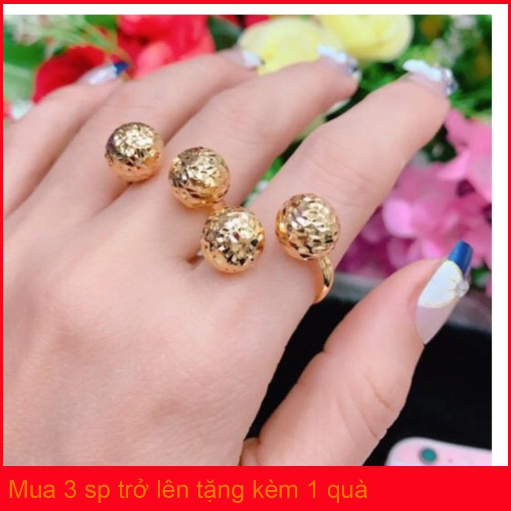 Nhẫn 2 châu xi mạ bền màu cao cấp Orin N534 N536