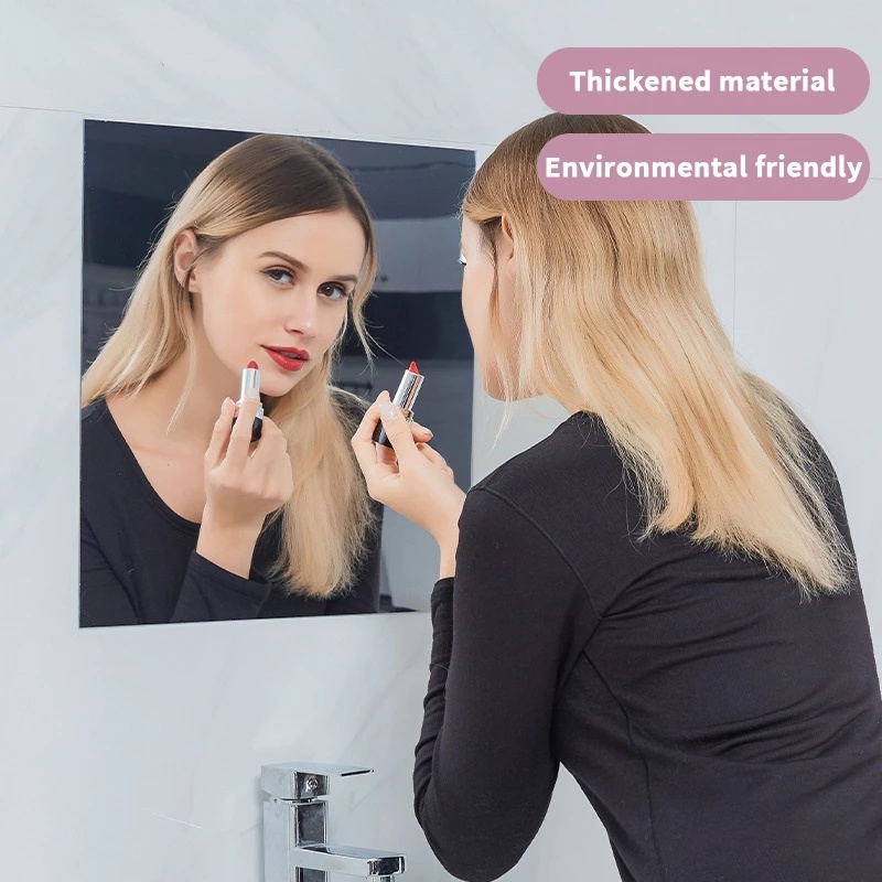 Miếng Dán Tường Tráng Gương Siêu Mỏng Linh Hoạt Chống Thấm Nước 2 Kích Cỡ Trang Trí Nhà Tắm/ Phòng Ngủ