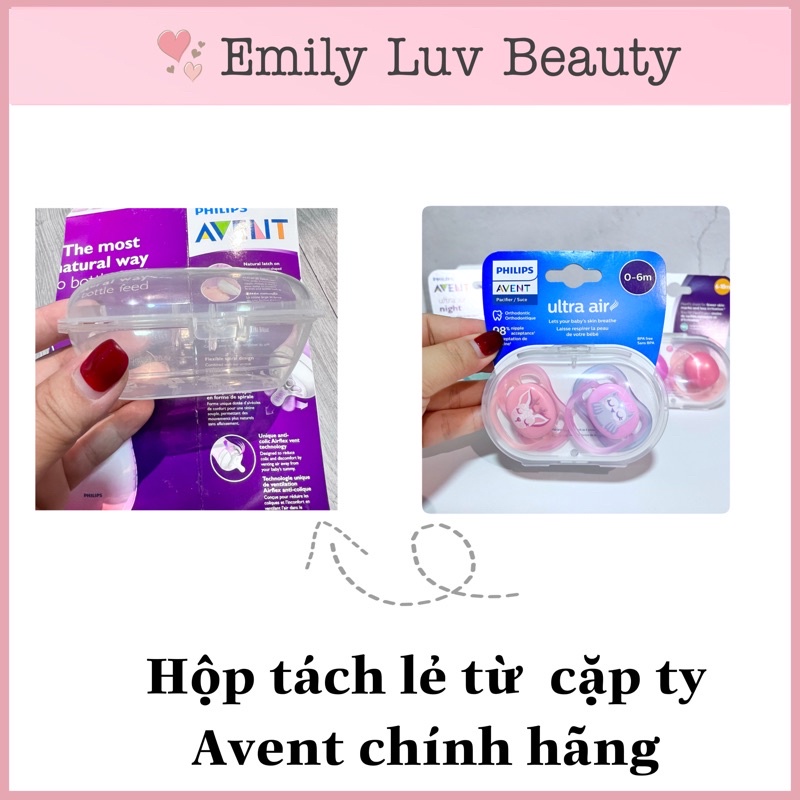 Hộp nhựa đựng ti giả ultra air-Dùng được trong lò vi sóng, máy tiệt trùng uv