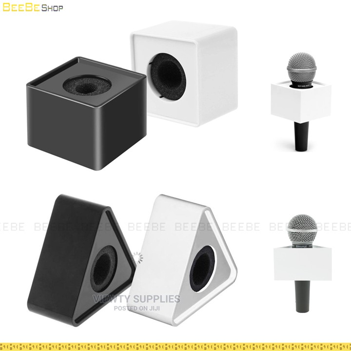 Gá Dán Logo Thương Hiệu Cho Micro Phỏng Vấn - Microphone Flag Box