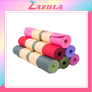 Thảm tập yoga 2 lớp TPE dày 6mm chống trơn trượt không mùi ZAZULA