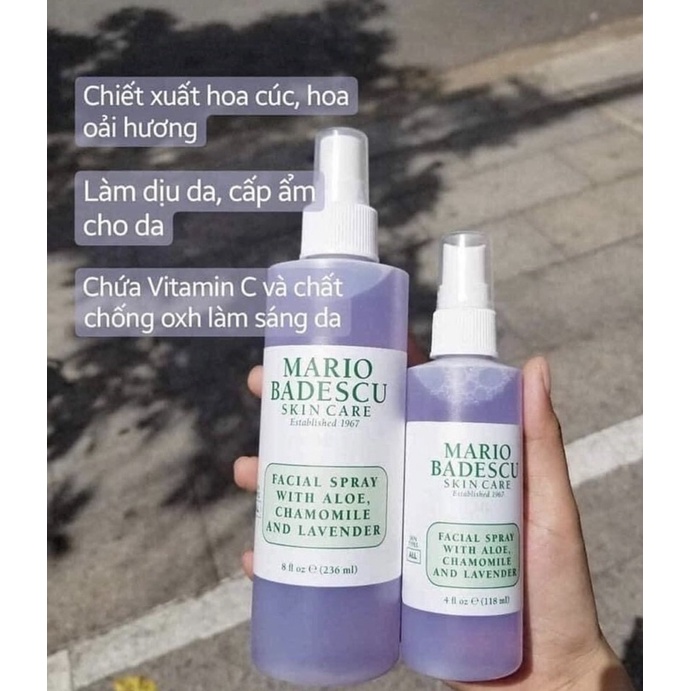 [BILL SEPHORA US] Toner/Xịt khoáng Mario Badescu 236ml | BigBuy360 - bigbuy360.vn