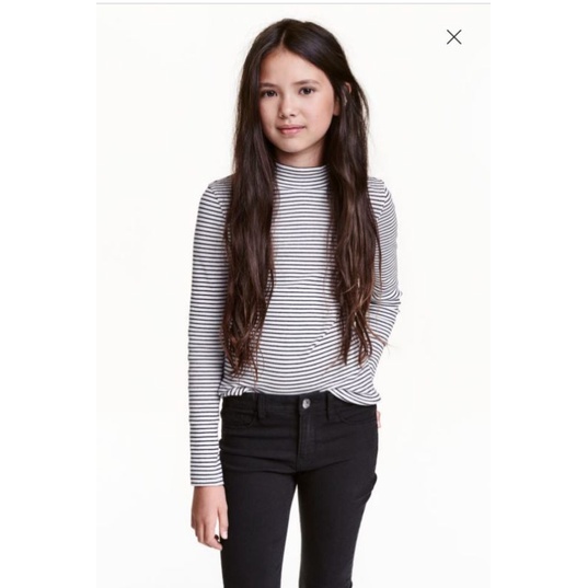 Áo thun cổ lọ H&M dài tay xuất khẩu