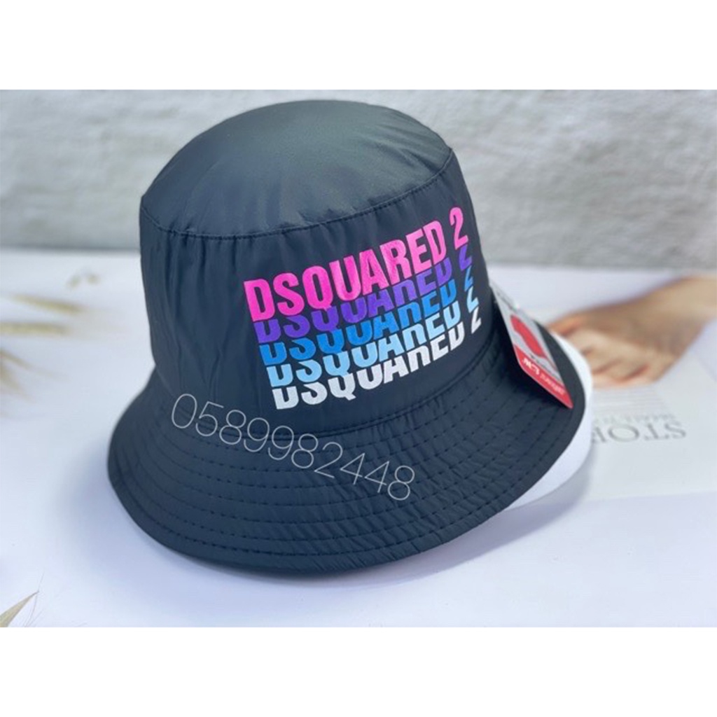 Nón bucket phối màu Dsquarde, mũ bucket trơn in logo thời trang PONGSTORE