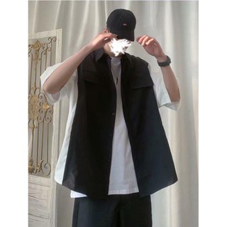 Áo sơ mi trắng trơn basic oversize nam nữ