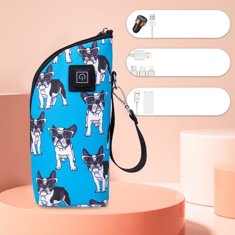 Vỏ Bọc Giữ Nhiệt Làm Ấm Bình Sữa Em Bé USB Nhỏ Gọn