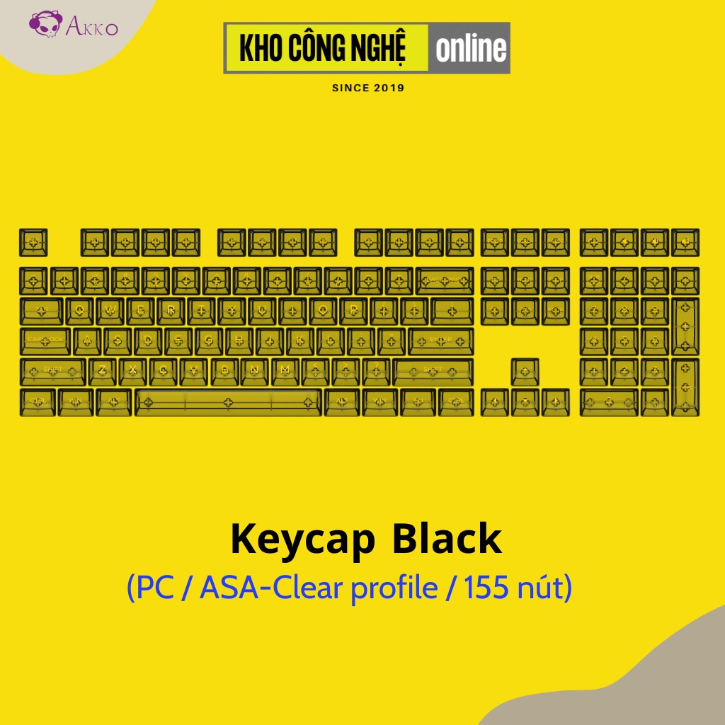 Bộ keycap cho bàn phím cơ AKKO Black