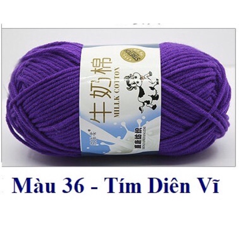 Milk bò 50g 92 màu kim khâu len đế vàng