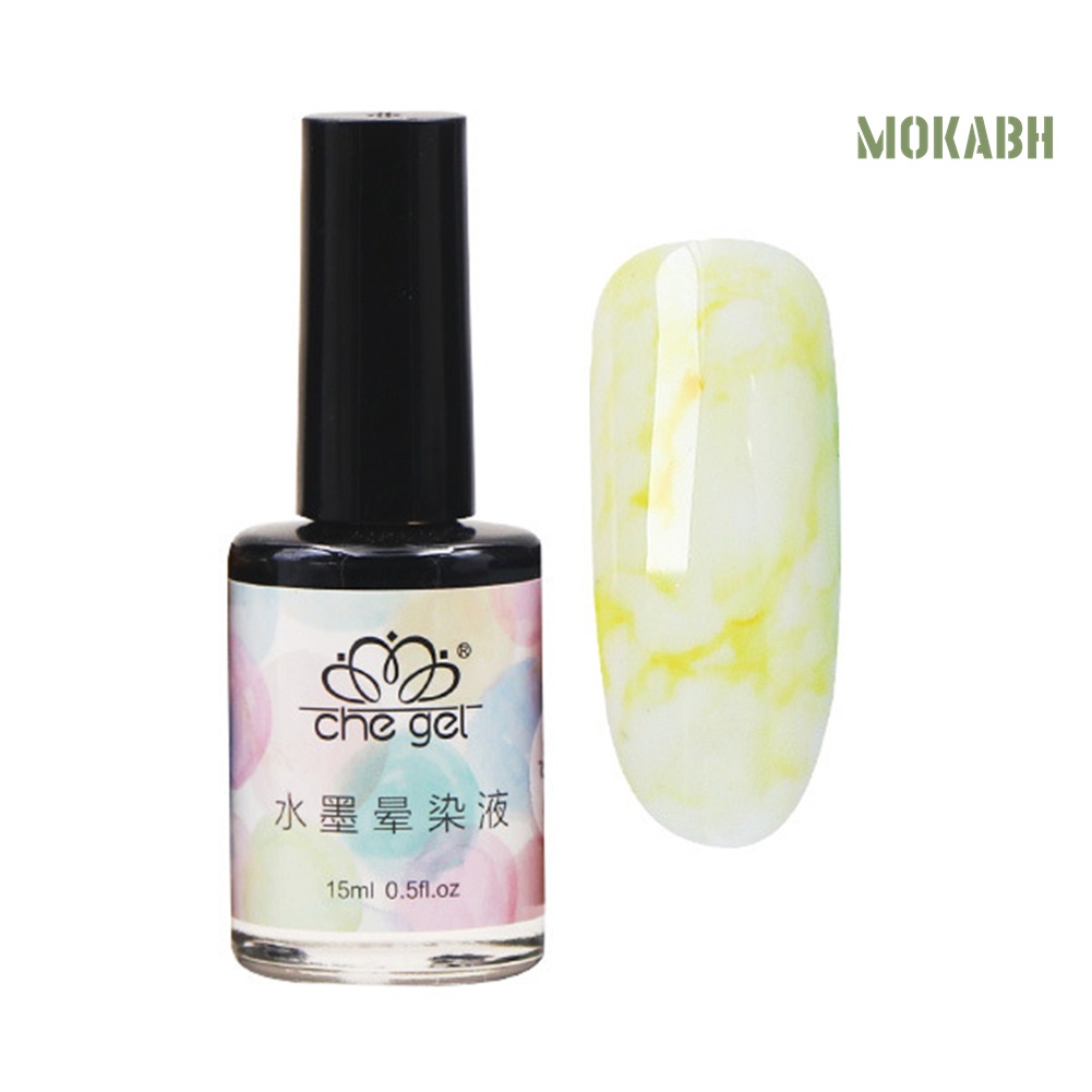 Lọ Sơn Móng Tay 15ml Họa Tiết Cẩm Thạch Màu Sắc Gradient Không Nhòe