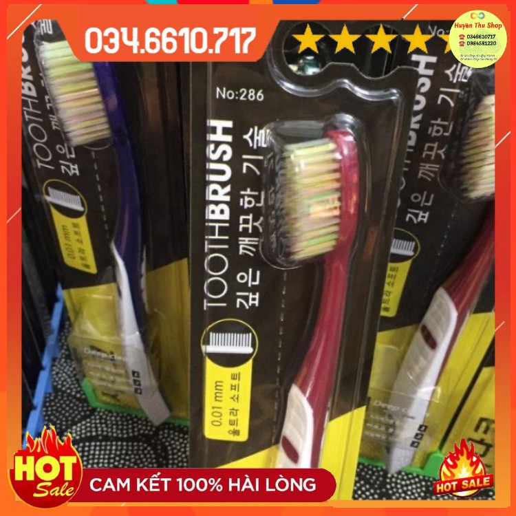 Bàn Chải Đánh Răng Than Hoạt Tính Hàn Quốc No 286