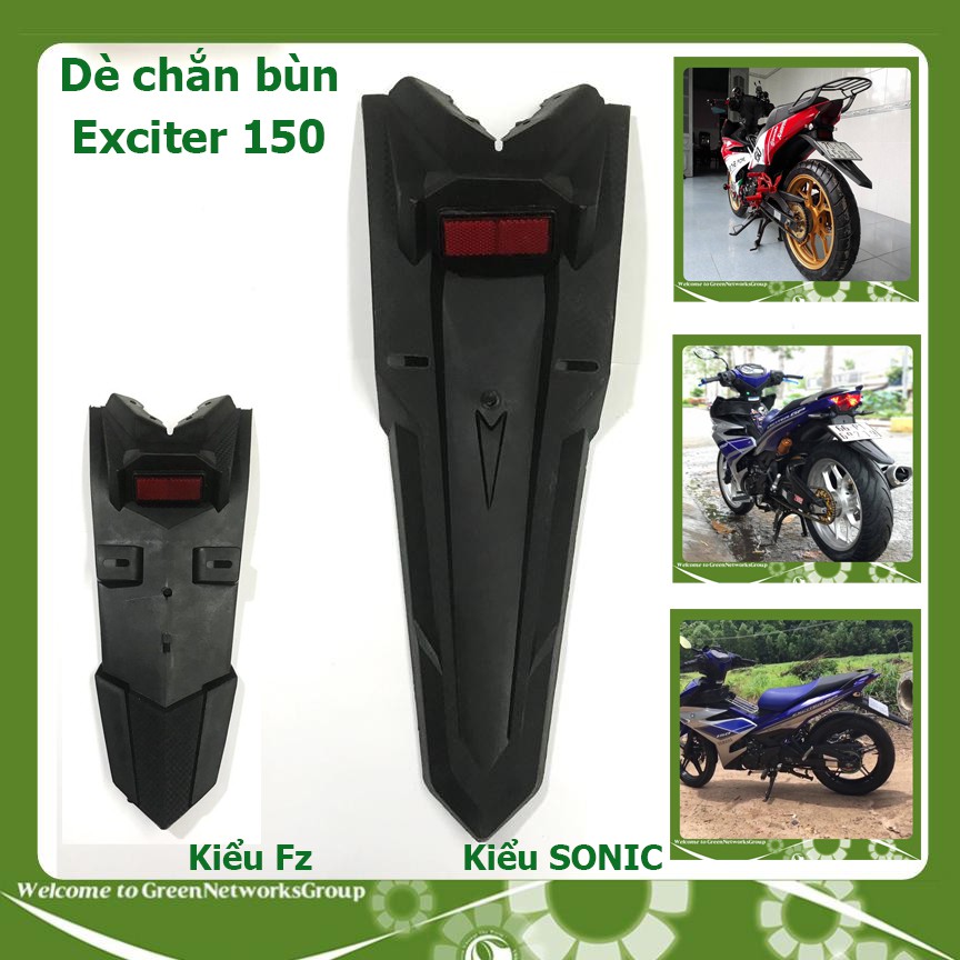  Dè Exciter winner 150 kiểu Fz Sonic carbon chắn bùn GreenNetworks