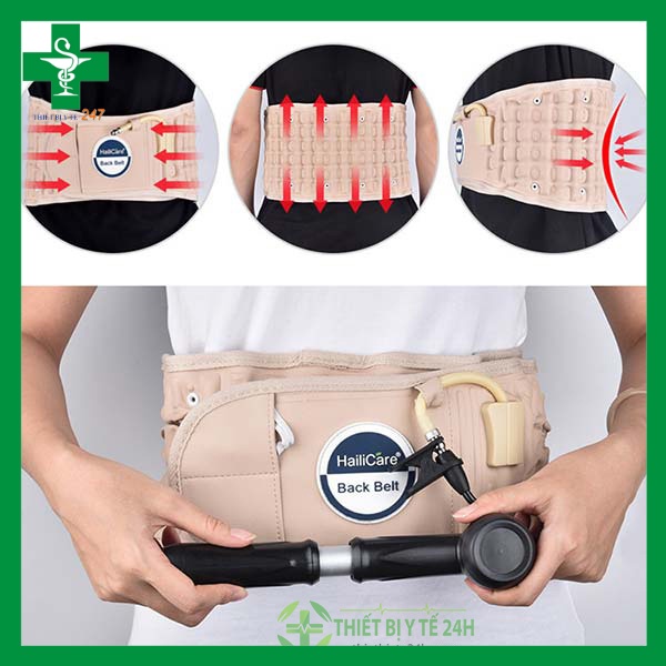 Đai Lưng Cột Sống, Đai Hơi Kéo Dãn Cột Sống Thắt Lưng, Đai Đeo Thoát Vị Đĩa Đệm Cao Cấp Haili Care