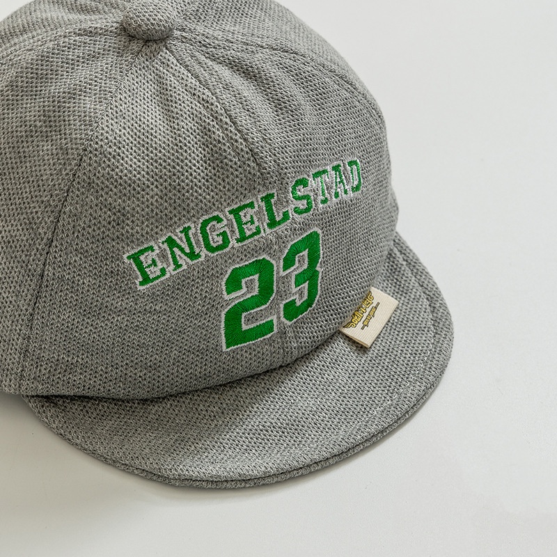 Mũ Lưỡi Trai Vành Mềm Thêu Chữ Phong Cách Hàn Quốc Cho Bé