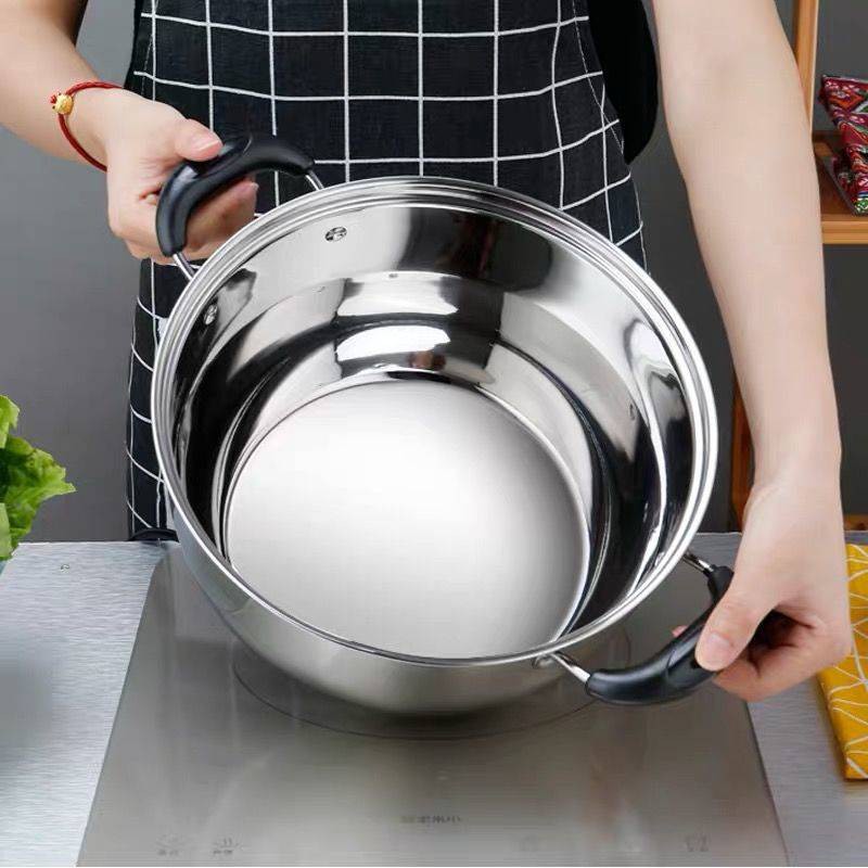 Thép không gỉ Sữa nồi súp dày Lò điện Lò gas phổ quát Min Mini Pot Số lượng lớn Thực phẩm bổ sung nồi hấp Pan