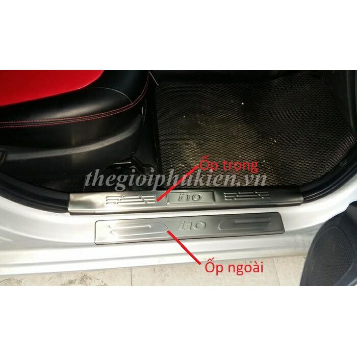 Bộ Ốp bậc, Nẹp bước chân Hyundai Grand i10 - INOX
