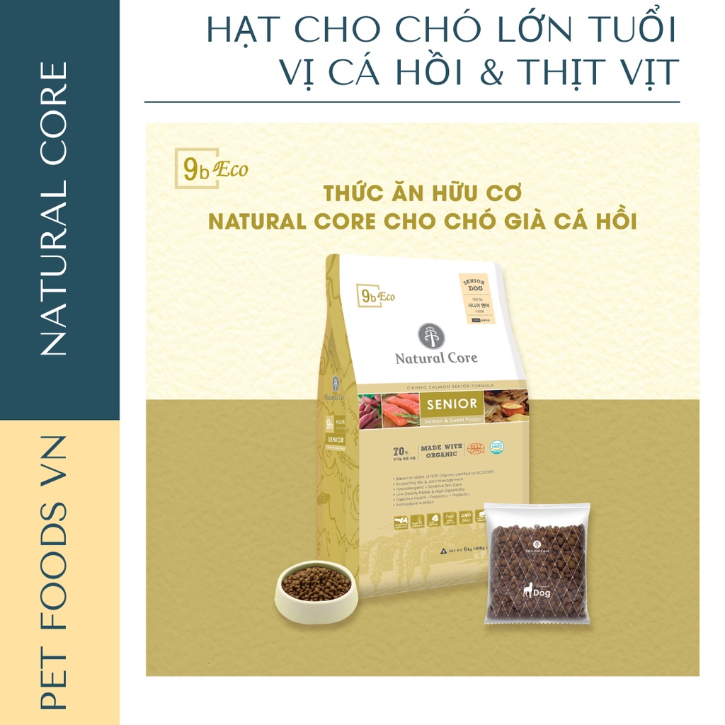 Hạt cho chó già NATURAL CORE SENIOR DOG 1kg