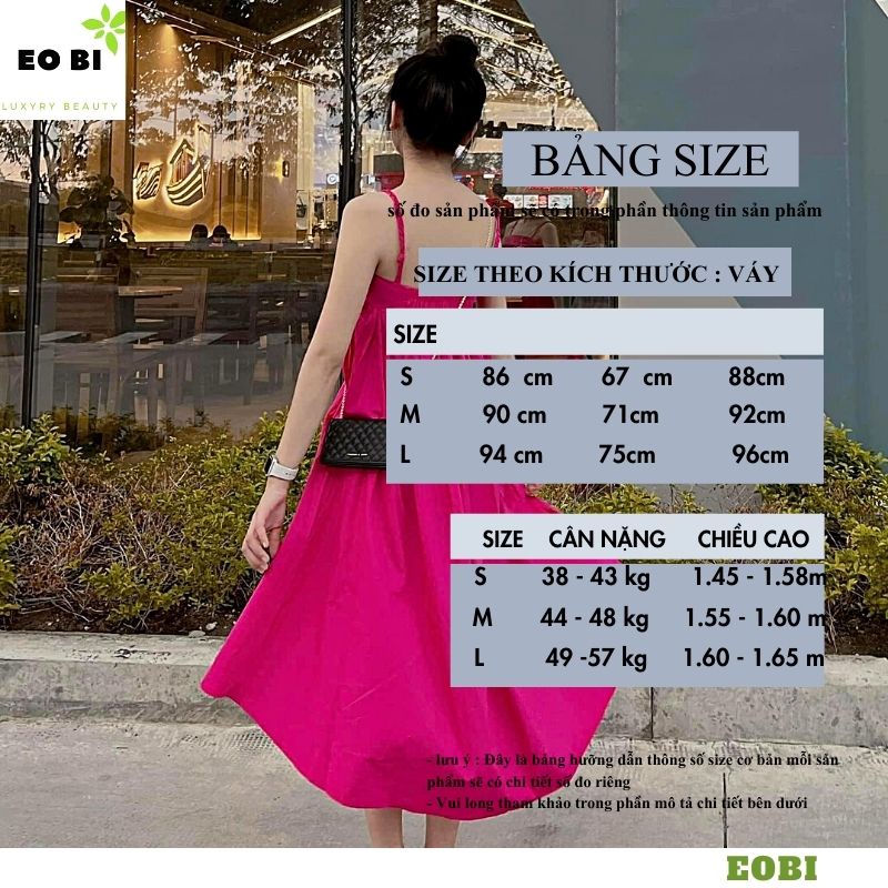 Đầm 2 dây babydoll 4 mầu V11 váy maxi đi biển kiểu dáng hàn quốc ulzzang tiểu thư dễ thương ulzzang -EOBI