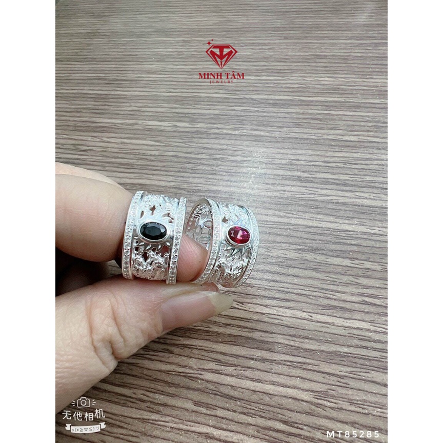 Nhẫn nam bạc hình rồng đồng xu tài lộc đeo ngón cái chất liệu bạc 950-Minh Tâm Jewelry