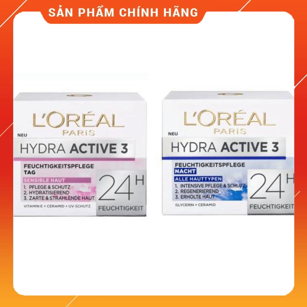 Bộ kem dưỡng da 3 tác động Loreal Paris Hydra Active 3 [CHUẨN]