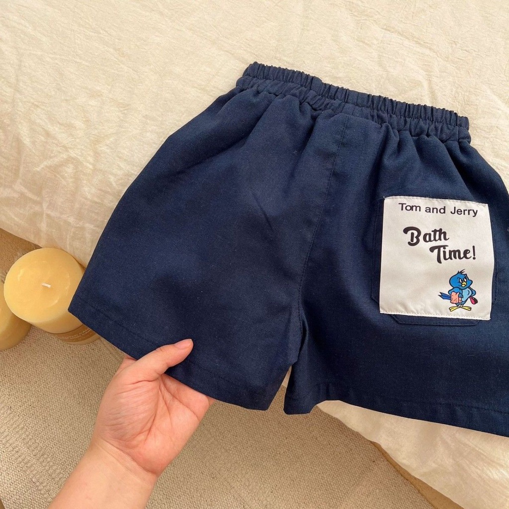 [Babycat Hàng Có Sẵn Bán Chạy Quần Short Phong Cách Nhật Bản Hàn Quốc Thời Trang Mùa Hè In Hình Hoạt Hình Dễ Phối Đồ Dành Cho Trẻ Em